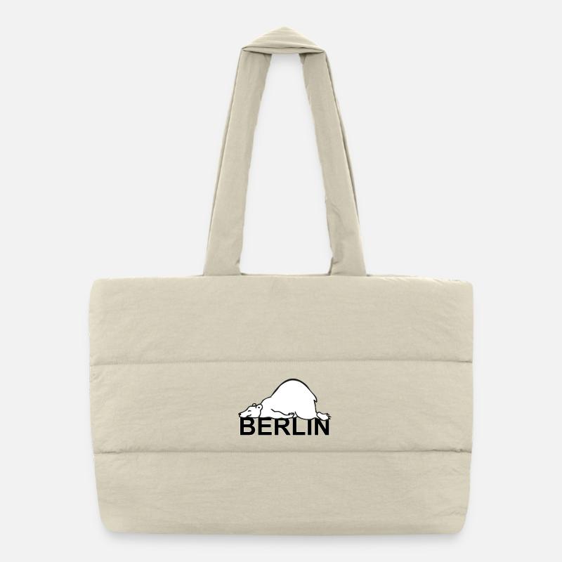 Berlin Deutschland Berliner Bär Wappentier Berlin - Puffer-Einkaufstasche - Naturweiß