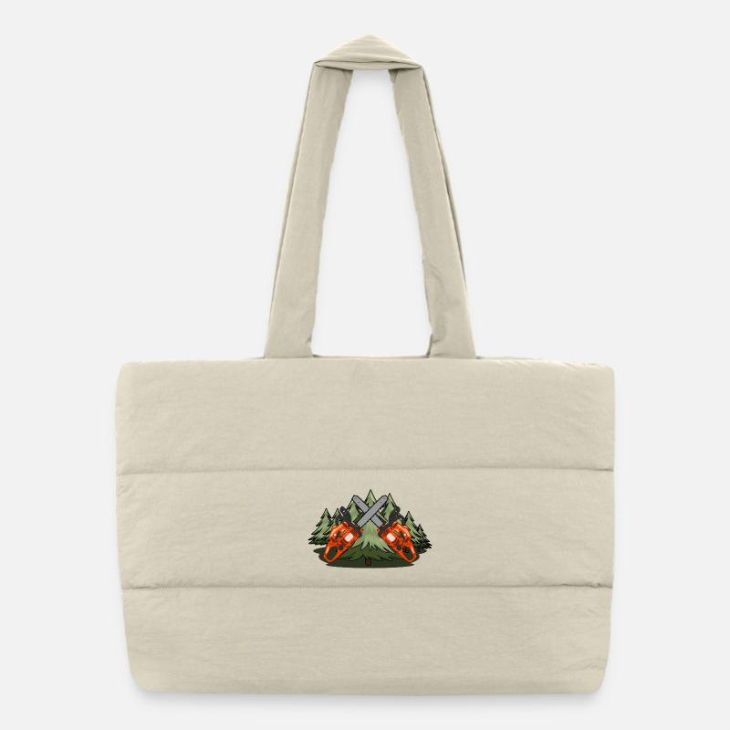 Forêt de tronçonneuses Sac shopping matelassé