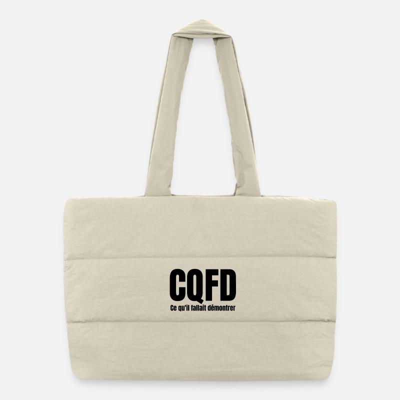 mathématiques, math, CQFD Sac shopping matelassé