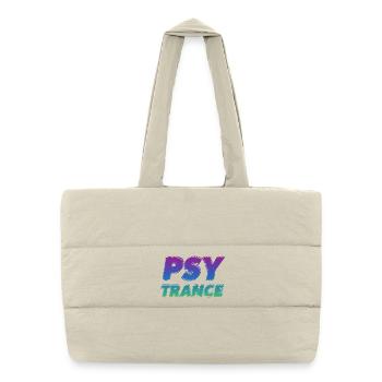 Psytrance trance musique rave party festival art - Sac shopping matelassé - blanc naturel - Devant