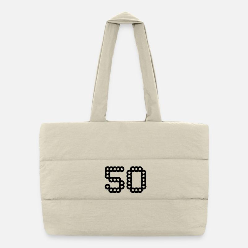50. 50 ANS. 50e ANNIVERSAIRE. ANNIVERSAIRE 50 ANS. Sac shopping matelassé