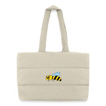 Abeille - Sac shopping matelassé - blanc naturel - Devant