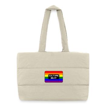 Kultur Beat Pride Logo - Puffer-Einkaufstasche - Naturweiß - Vorne