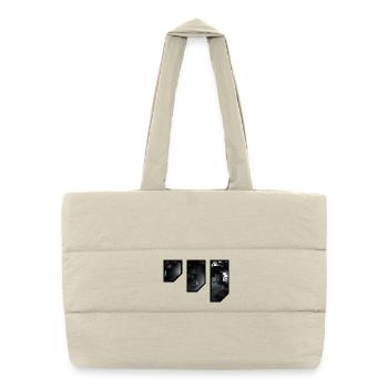 Futuristic Geometric Darkness - Puffer Shopping Bag - natural - Front