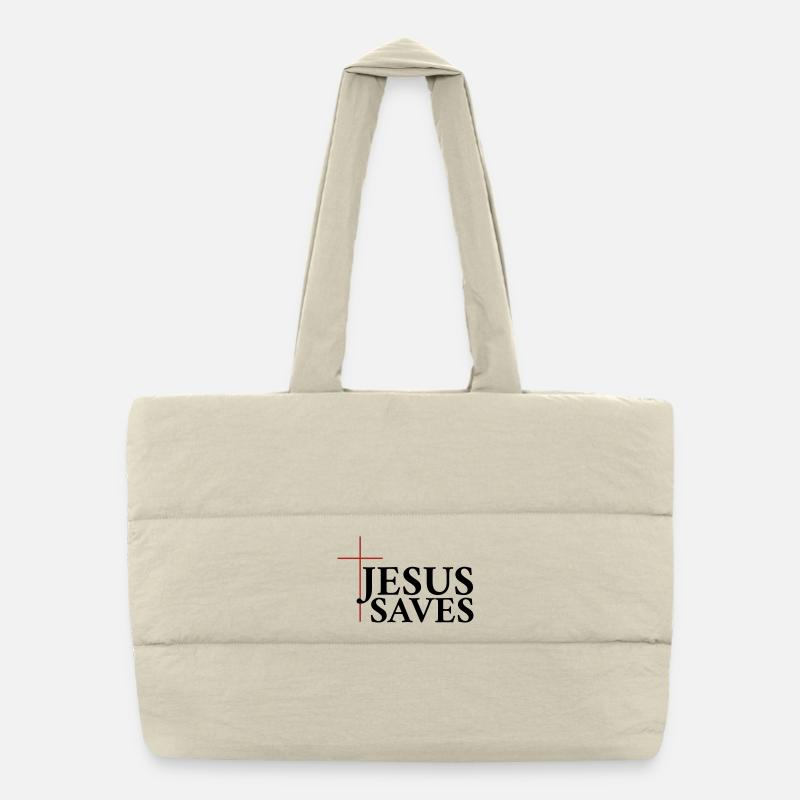 Jésus sauve Sac shopping matelassé