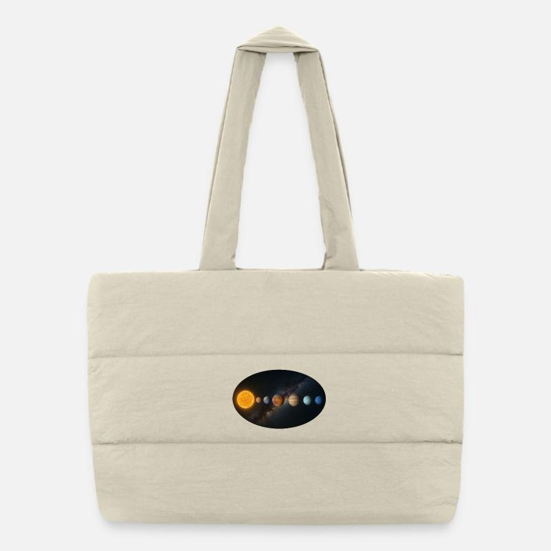 Sun - Solar System - Planets Puffer Shopping Bag