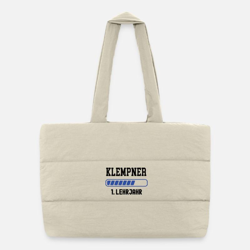 Apprenticeship as a plumber 1st year of apprenticeship as a plumber Puffer Shopping Bag