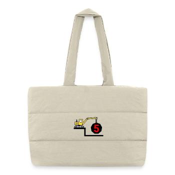 Excavator - Puffer Shopping Bag - natural - Front