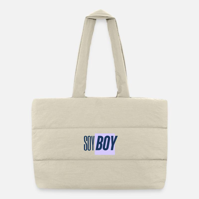 Garçon de soja - Soja Bub - Veggie Design - Sac shopping matelassé - blanc naturel