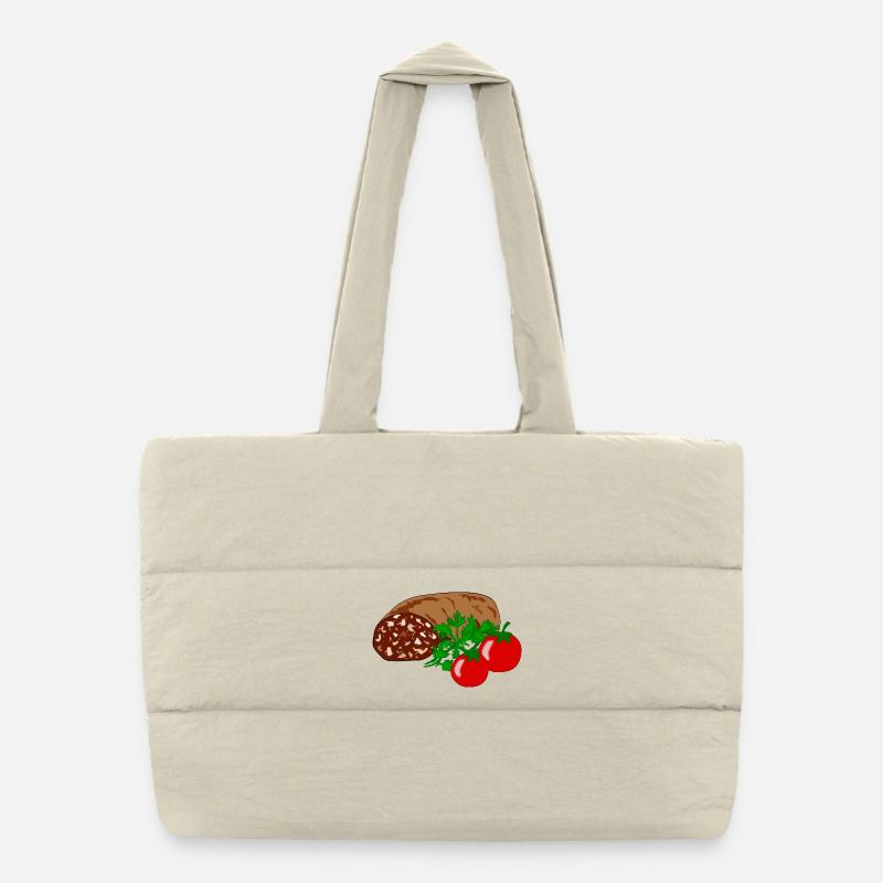 Boudin noir à la tomate Sac shopping matelassé
