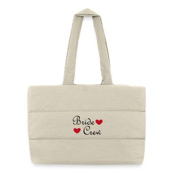 Bride Crew – T-shirt de soirée de garçon pour la mariée et les petites amies - Sac shopping matelassé - blanc naturel - Devant