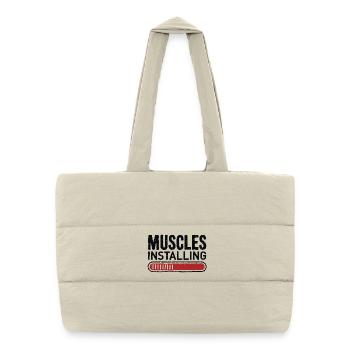 Installing Muscles - Puffer Shopping Bag - natural - Front