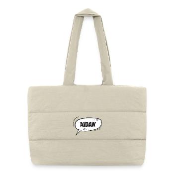 Geschenk für Aidan - Puffer-Einkaufstasche - Naturweiß - Vorne