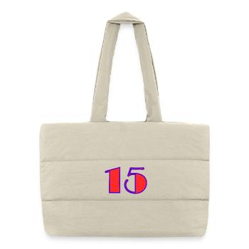 15. 15 YEARS. 15th ANNIVERSARY. 15 YEAR ANNIVERSARY. - Puffer Shopping Bag - natural - Front