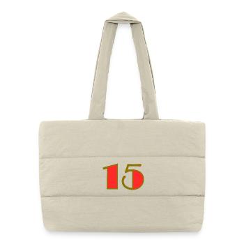 15. 15 YEARS. 15th ANNIVERSARY. 15 YEAR ANNIVERSARY. - Puffer Shopping Bag - natural - Front