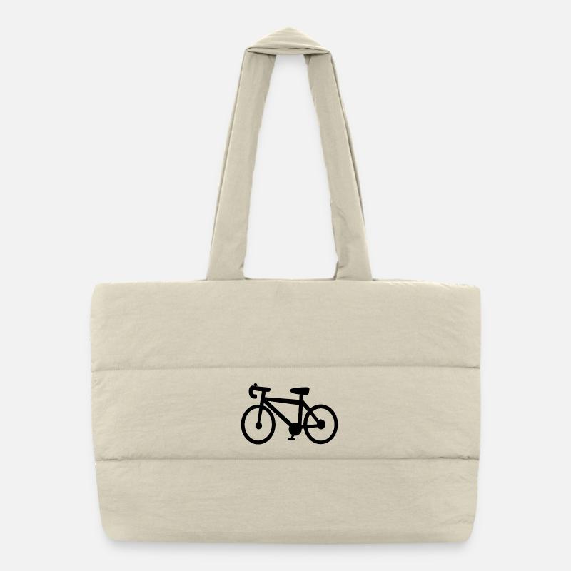Silhouette minimale de cycliste Sac shopping matelassé