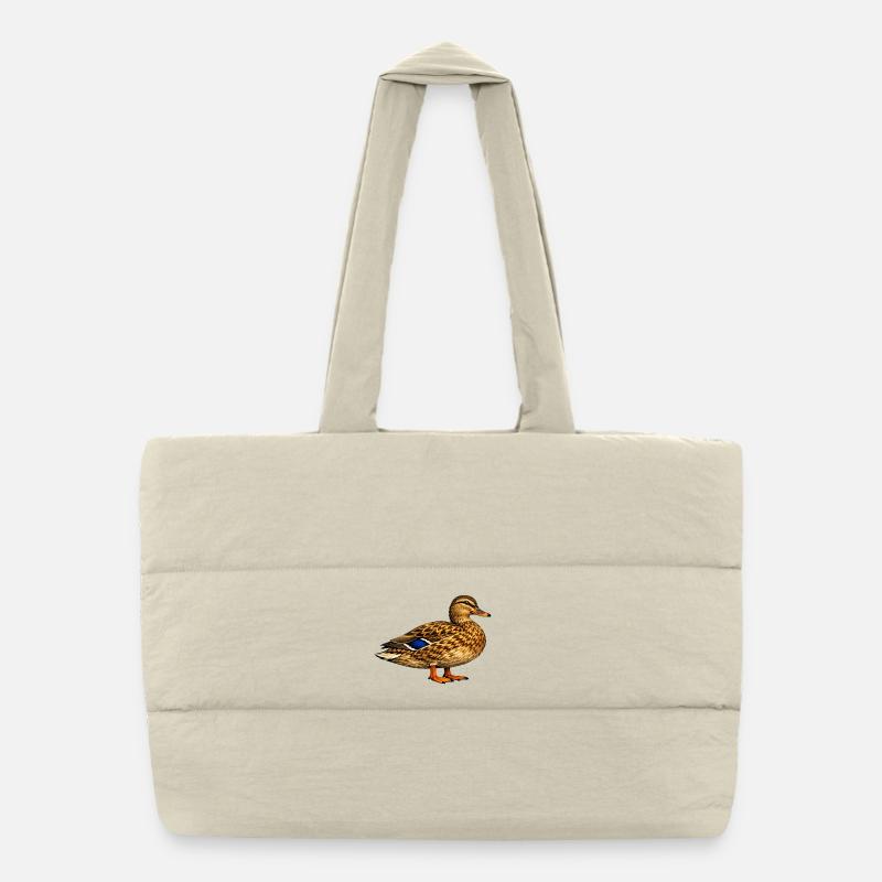 Canard colvert Sac shopping matelassé