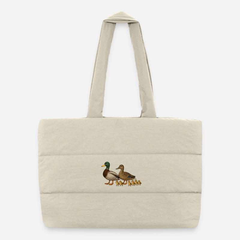 Famille des canards Sac shopping matelassé