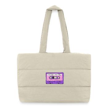 R&B Vibes des années 90 Seulement Cassette Memphis Graphic - Sac shopping matelassé - blanc naturel - Devant