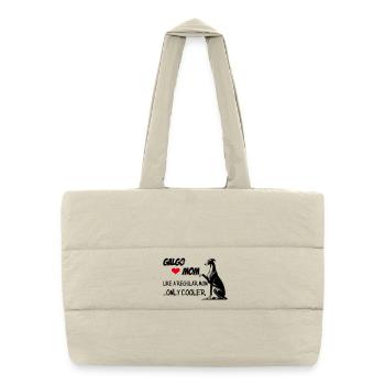 Galgo Mom - Puffer-Einkaufstasche - Naturweiß - Vorne