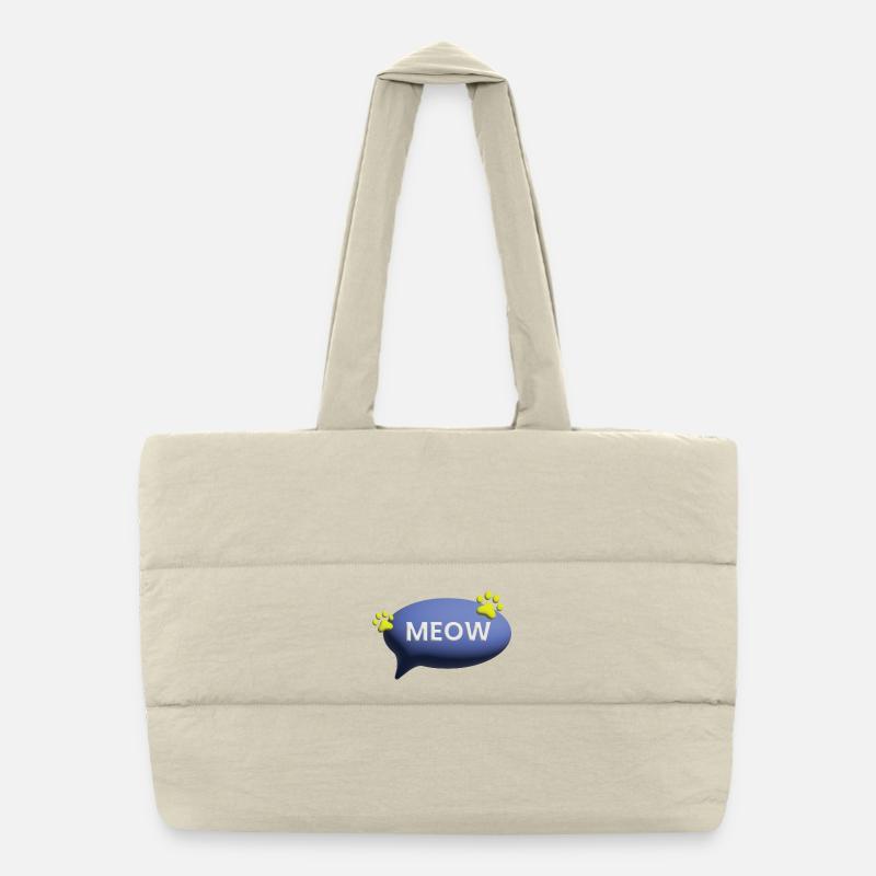 Miaou Chat Mignon Catlove 3D Sac shopping matelassé