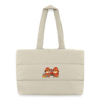 Hamsters pompiers - Sac shopping matelassé - blanc naturel - Devant