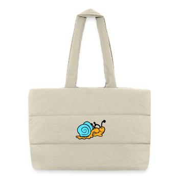 2 Snail Shell Snails Team In Love Friends - Puffer Shopping Bag - natural - Front