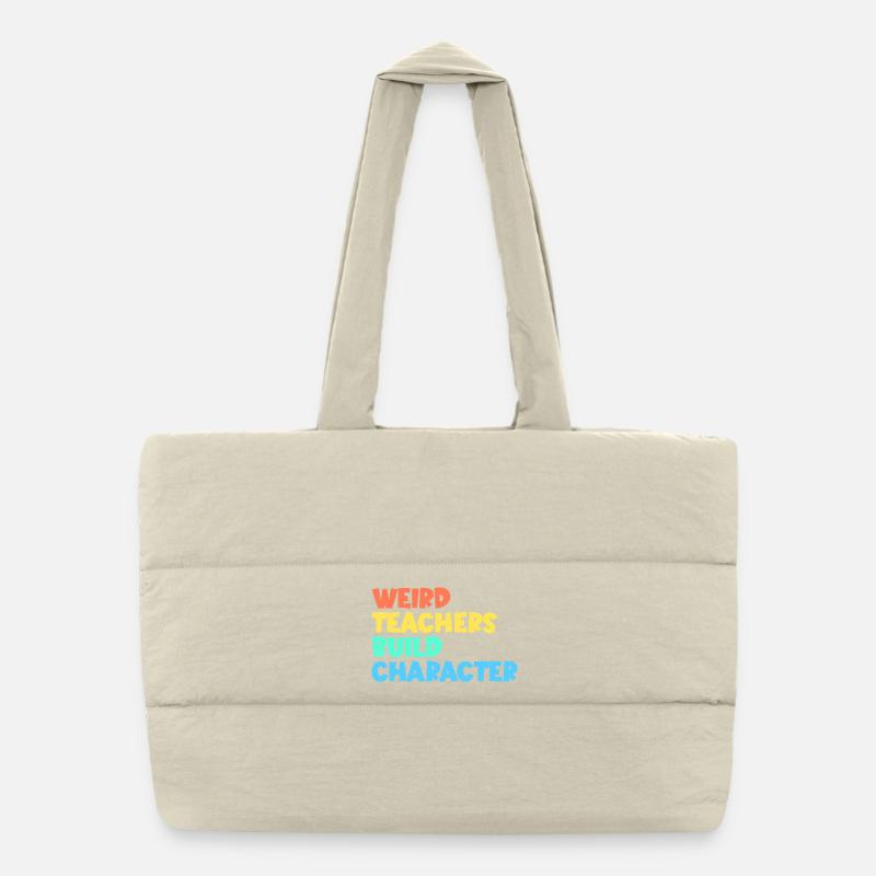 D’étranges enseignants forment le personnage Sac shopping matelassé