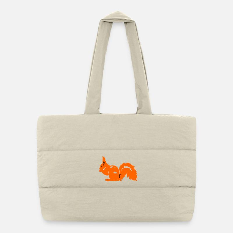 Silhouette d’écureuil Sac shopping matelassé