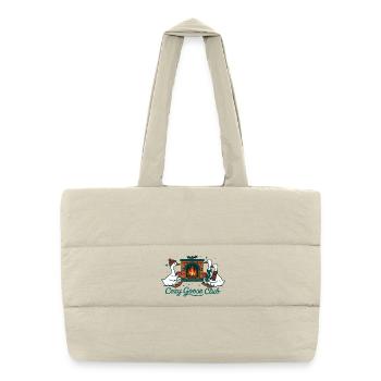 Cozy Goose Club Noël Fun Design - Sac shopping matelassé - blanc naturel - Devant
