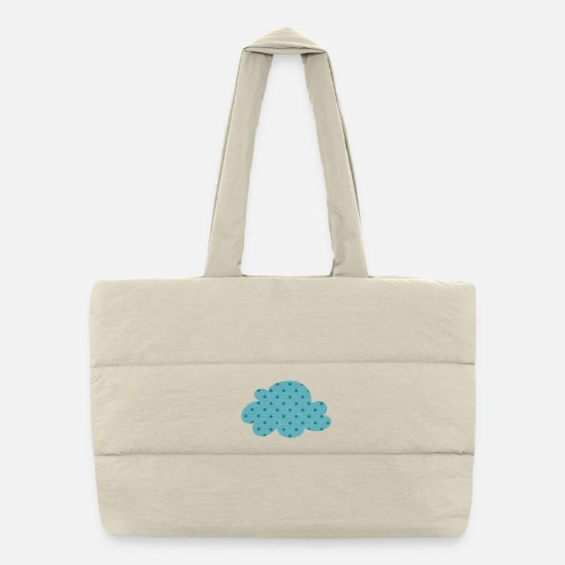 Wolke Punkte Dots Wetter Kinderzimmer Deko Kinder Puffer-Einkaufstasche