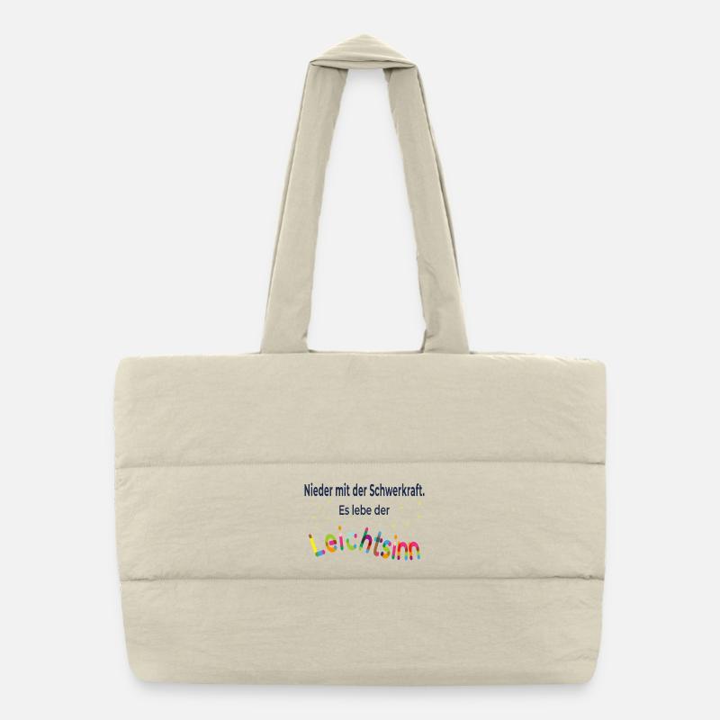 Down with Gravity – Long Live the Light Sin Puffer Shopping Bag