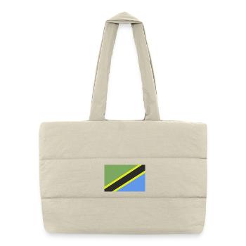 Tanzania flag - Puffer Shopping Bag - natural - Front