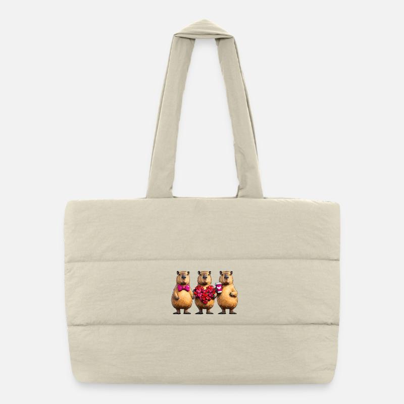 Love Beaver Trio Sac shopping matelassé