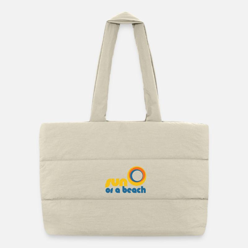 Sonne eines Strandes Puffer-Einkaufstasche