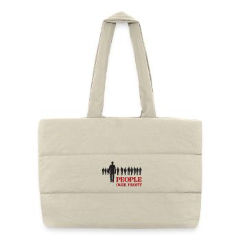 People Over Profit - Puffer Shopping Bag - natural - Front