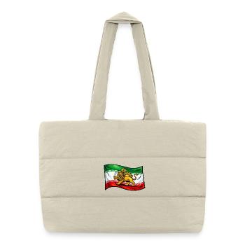 Persia Iran Flag - Puffer Shopping Bag - natural - Front