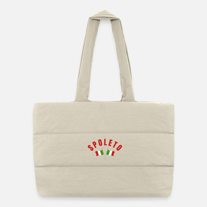 Drapeaux italiens de Spoleto Sac shopping matelassé