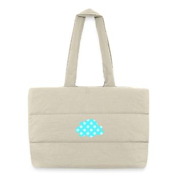 Cloud Dots Dots Nursery Decoration Kids Weather - Puffer Shopping Bag - natural - Front