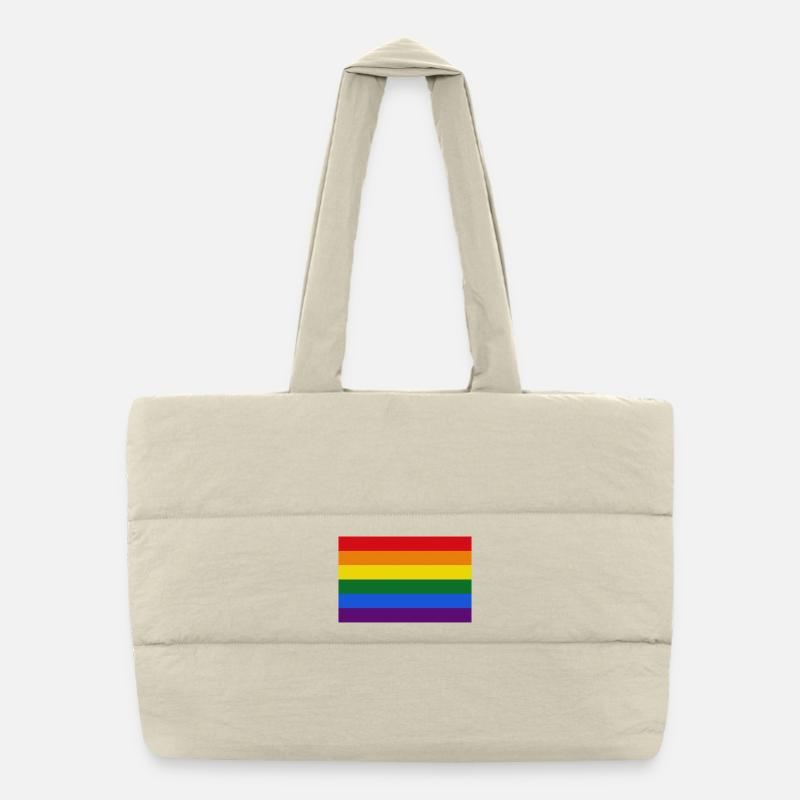 Schwule Regenbogenflagge Puffer-Einkaufstasche
