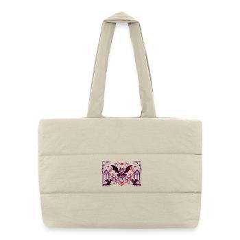 Gothic Vampire Cat Dark Fantasy Witchy Design - Puffer Shopping Bag - natural - Front
