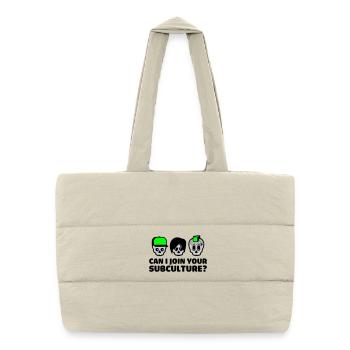 subculture - Sac shopping matelassé - blanc naturel - Devant