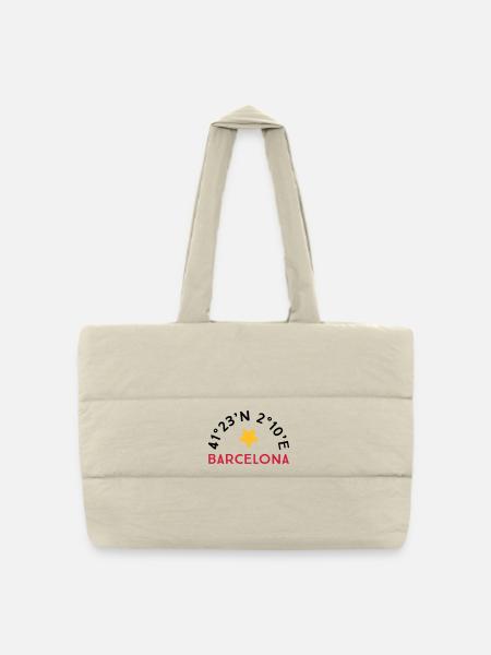 Barcelona - Gesteppte Shopping Bag - Naturweiß