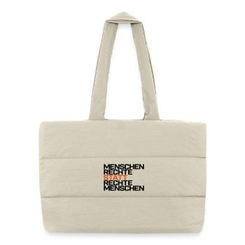People Rights instead of right people - Puffer Shopping Bag - natural - Front