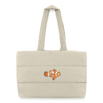 drawn clownfish in bright orange - Puffer Shopping Bag - natural - Front