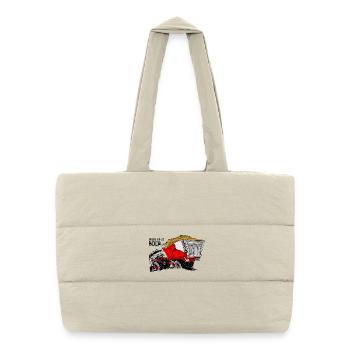0954 Fier du fermier COULEUR - Sac shopping matelassé - blanc naturel - Devant