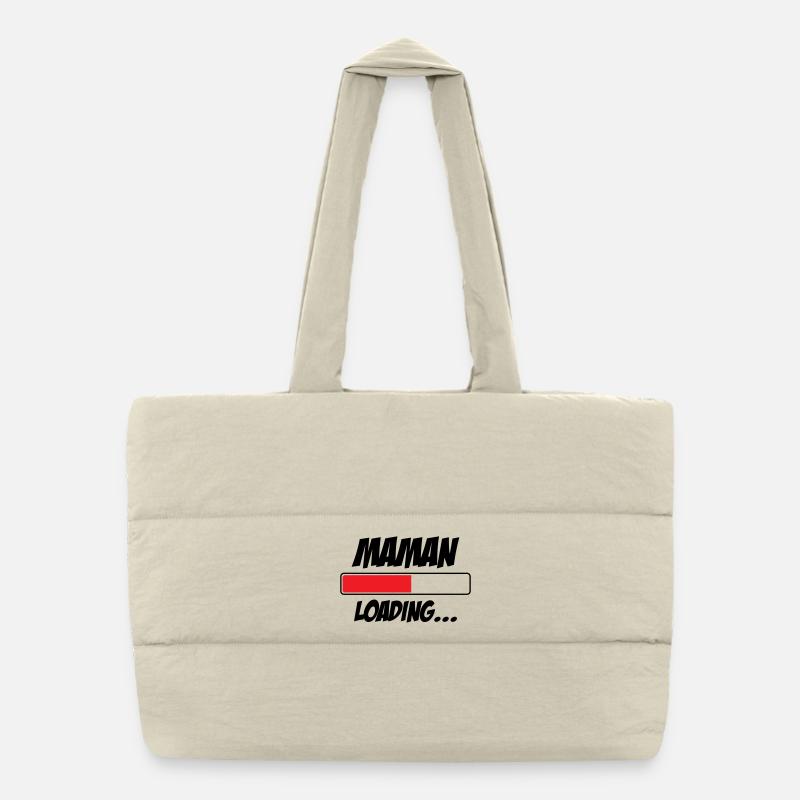 Mom loading... Please Wait - Mother-to-be Puffer Shopping Bag