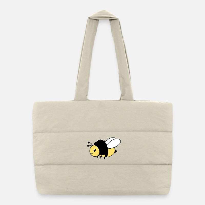 Cute Bee T-Shirt Funny Design Beekeeper Puffer Shopping Bag