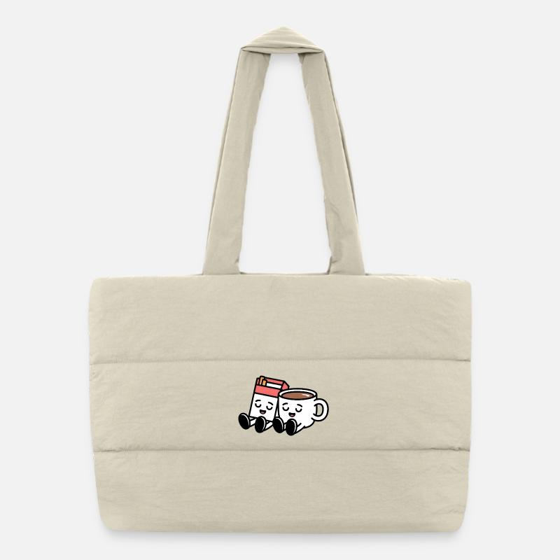 Coffee and Cigarettes  - Funny Balkan Breakfast Puffer Shopping Bag