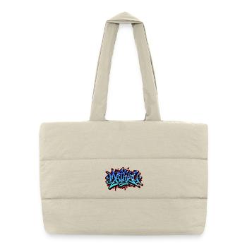 Mathieu Graffiti Neon Printable on Textile - Puffer Shopping Bag - natural - Front